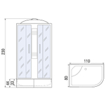 Душевая кабина River Nara XL 110x80 MT R 10000006210 с поддоном