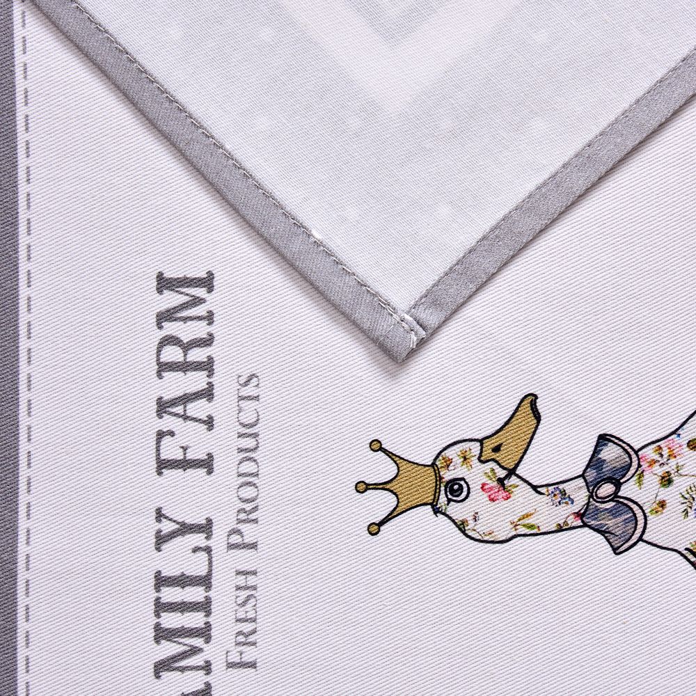 НАБОР САЛФЕТОК ИЗ 2-Х ШТ "FAMILY FARM" 40Х40СМ, ТВИЛ, 100% ХЛОПОК, СЕРЫЙ