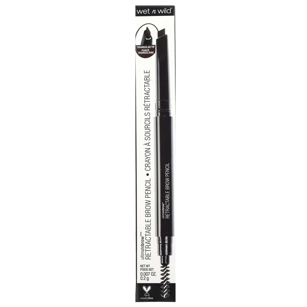 wet n wild, Ultimate Brow, выдвижной карандаш для бровей, темно-коричневый, 0,2 г (0,007 унции)