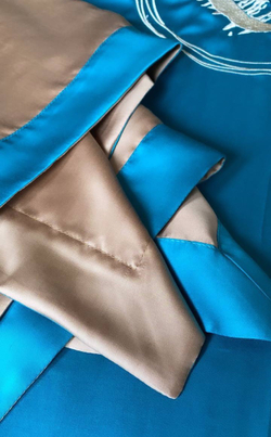 Комплект из тенселя с вышивкой