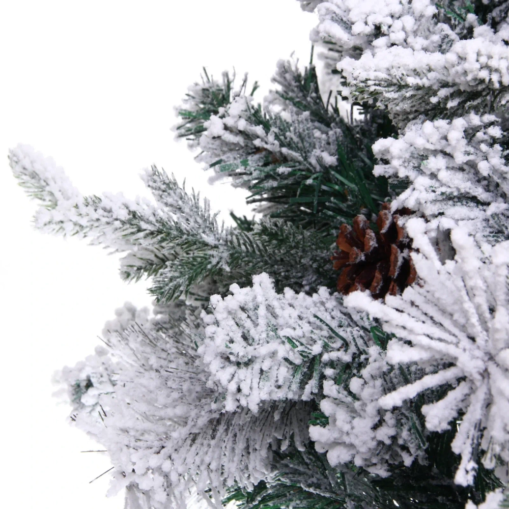 Елка «Заснеженная принцесса» 150 см, ПВХ, леска, резина с белым напылением (559 веток)