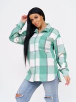 930 Рубашка "Клетка салатовая" SveTekst (Акция)