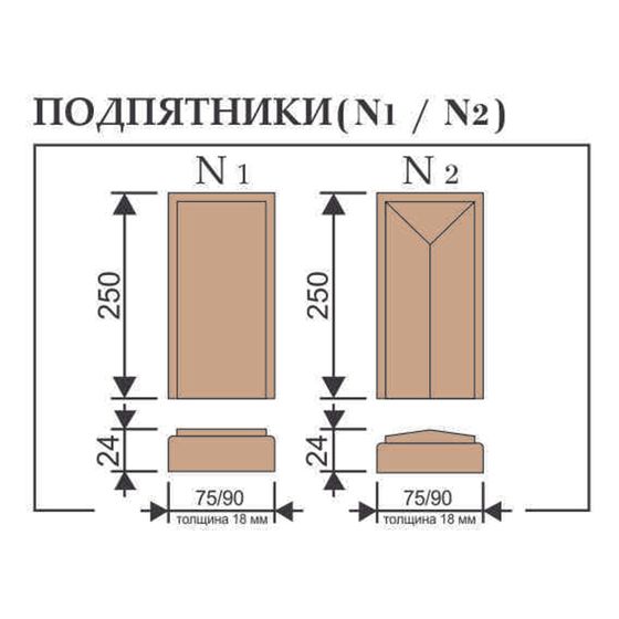 Фото подпятника массив дуба Porte Vista