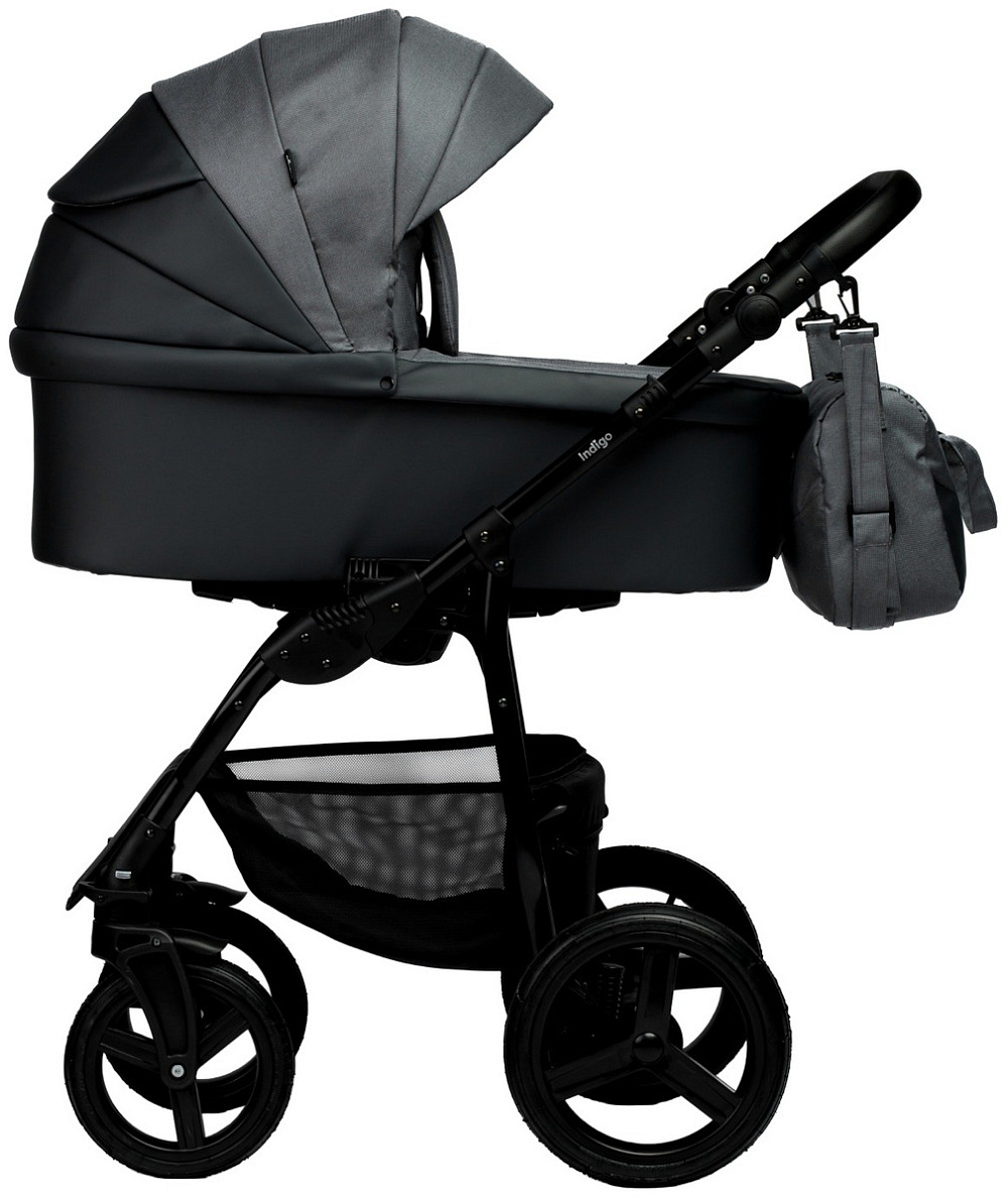 Детская коляска Indigo Impulse Eco 3 в 1 с автокреслом Avionaut Cosmo Beige Ie06 серая кожа/серый