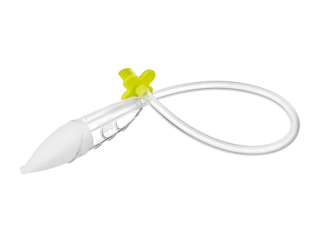Аспиратор назальный детский для удаления слизи ROXY-KIDS c мягким наконечником, цвет зеленый