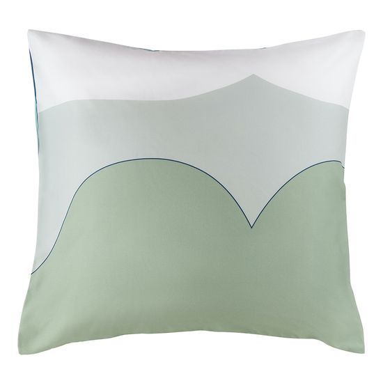 Набор из двух наволочек из сатина  мятного цвета с авторским принтом из коллекции freak fruit, 70х70 см