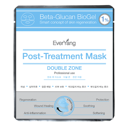 EverYang УСПОКАИВАЮЩАЯ ПОСЛЕПРОЦЕДУРНАЯ МАСКА ДЛЯ ЛИЦА И ГЛАЗ Beta-Glucan Biogel 1% Post-Treatment Mask 1 шт