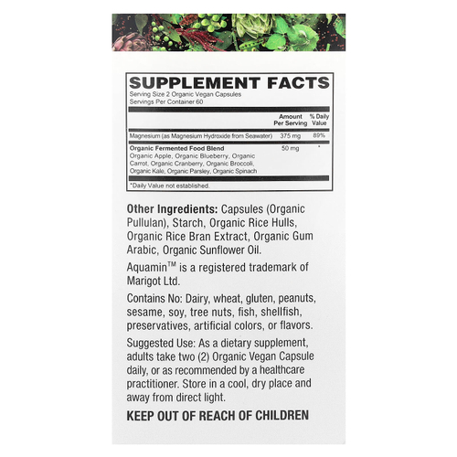 PlantFusion, Магний в морской воде, 120 органических веганских капсул