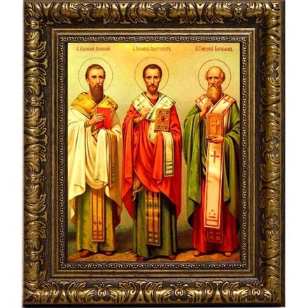 Три Святителя. Вселенские учителя. Икона на холсте.