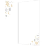 Открытка двойная, "С Новым годом!", 215х216мм, евроформат, без текста, золотые и серебряные снежинки