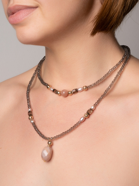 10151921 Колье Роман с камнем