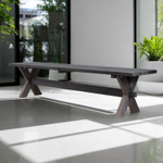 Деревянная скамейка Ойвинд садовая, графит