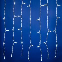 ULD-C1515-160-TWK WHITE IP67 Занавес светодиодный с эффектом мерцания. 1.5х1.5м. Соединяемый. 160 светодиодов. Белый свет. Провод белый. TM Uniel.