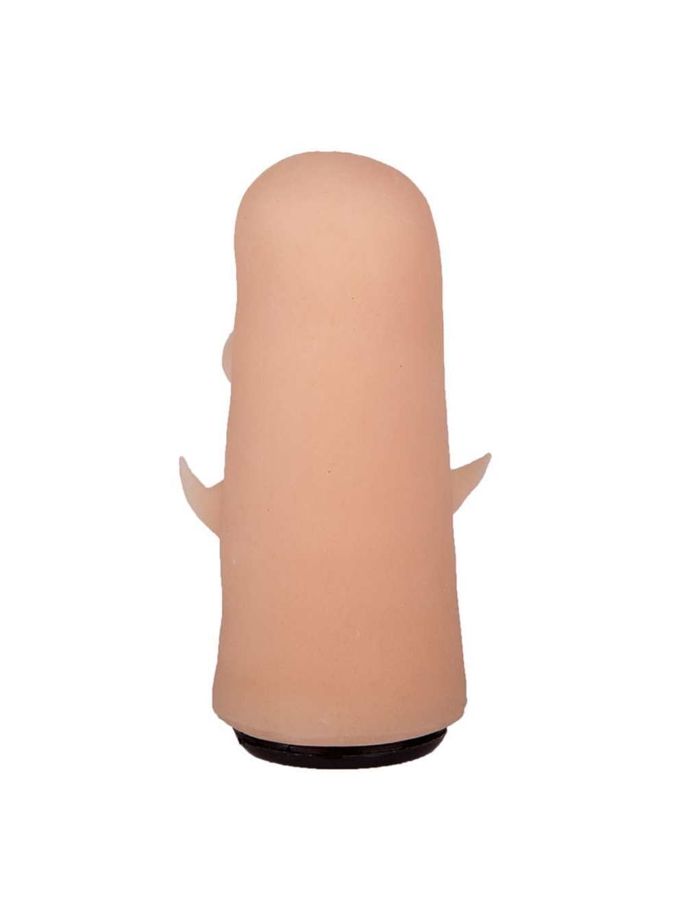 Черный пояс-трусики с двумя телесными насадками Soft-Dolli - 15,7 и 10 см. (Цвет: телесный с черным)