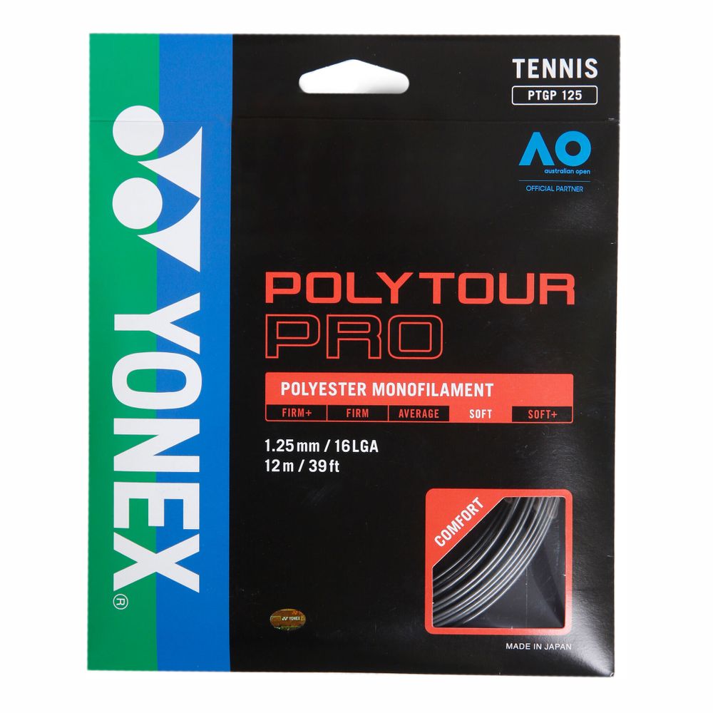 Струны теннисные Yonex Poly Tour Pro String Set 12m - Black
