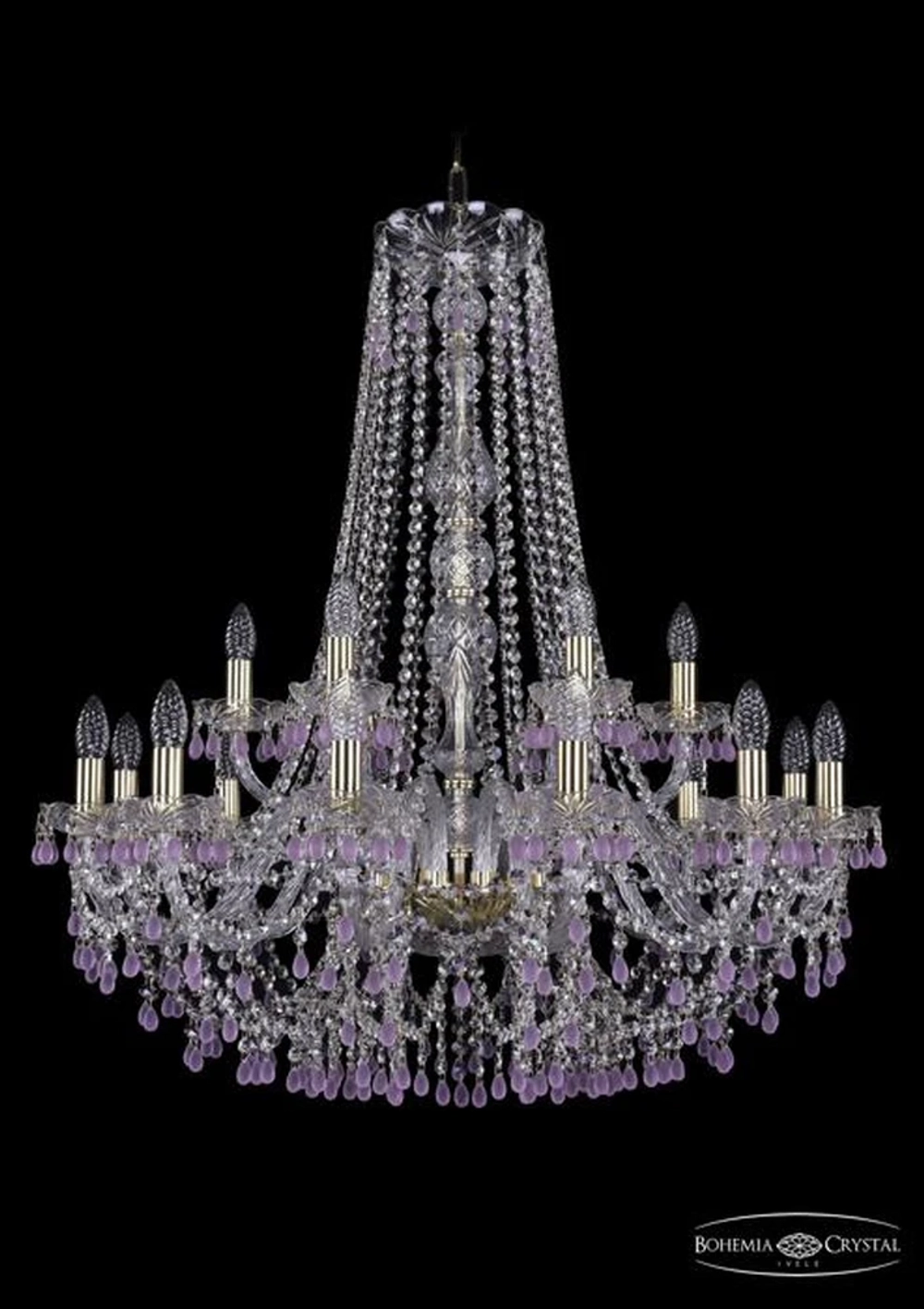 Подвесная люстра Bohemia Ivele 1410/12+6/300/h-95/G/V7010