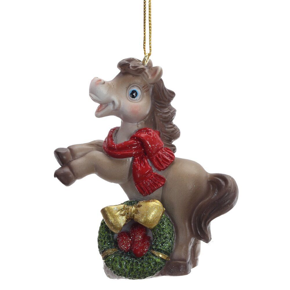 GAEM Фигурка декоративная подвесная "Лошадка", L6 W3 H8 см, 6в.