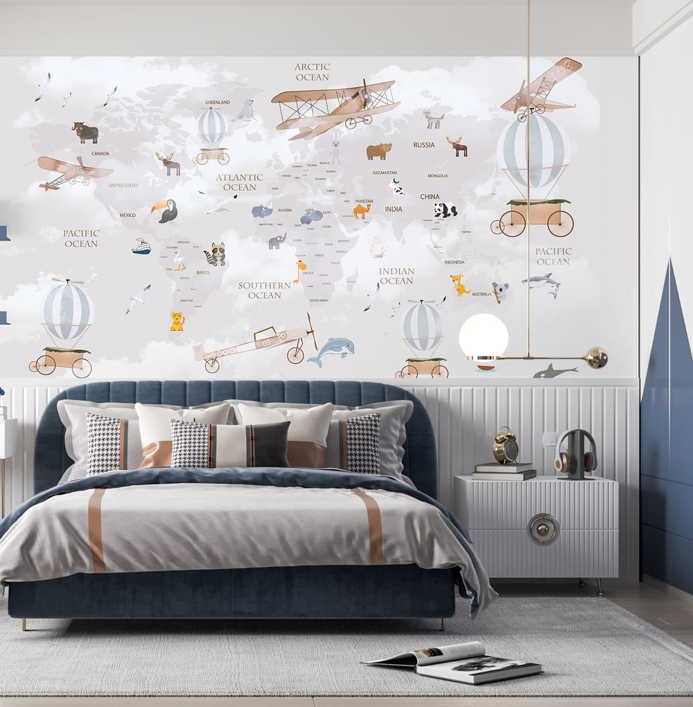 Фотообои карта мира