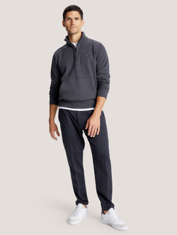 Свитшот Tommy Hilfiger Flag Logo Quater-Zip Grey Heather