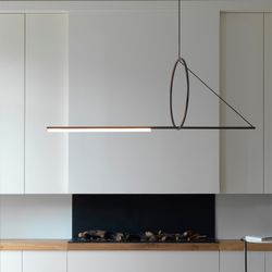 Подвесной светильник SUSPENSION CERCLE ET TRAIT – GRAPHITE SATINE L170