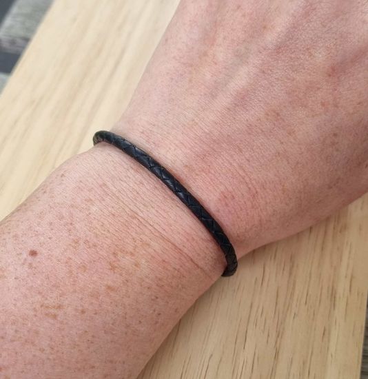 Браслет кожаный. Серебро._4