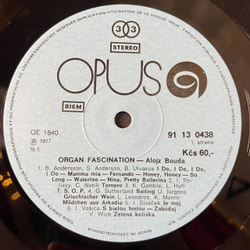 Винтажная виниловая пластинка LP Alojz Bouda Organ Fascination (Чехословакия 1978)