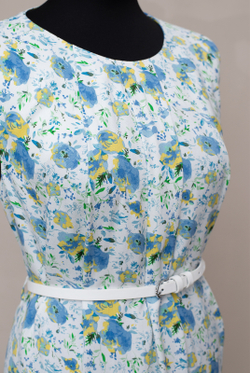 Летнее платье 900Л, голуб.цветок #40ГЦ05900Л