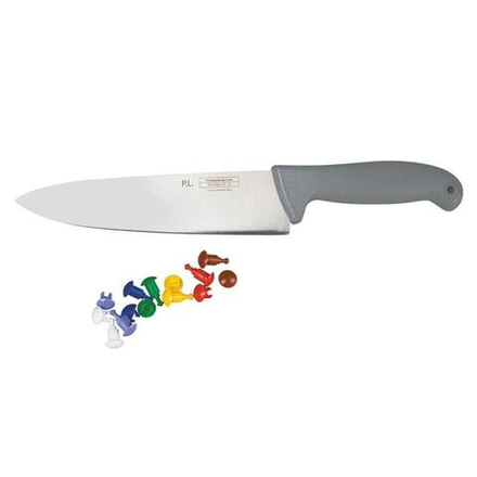 Нож поварской 20 см с цветными кнопками   серая ручка P.L. Proff Cuisine