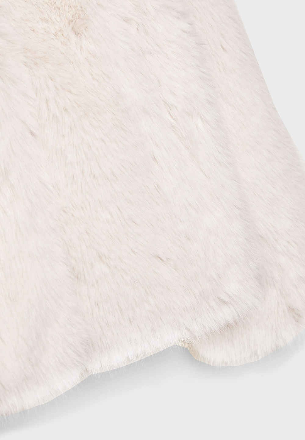 STRADIVARIUS Укороченная шуба из искусственного меха, экрю