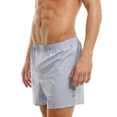 Комплект из 2 мужских трусов-шортов: голубые и белые с мелким рисунком (Размер: XL) (Цвет: голубой с белым)