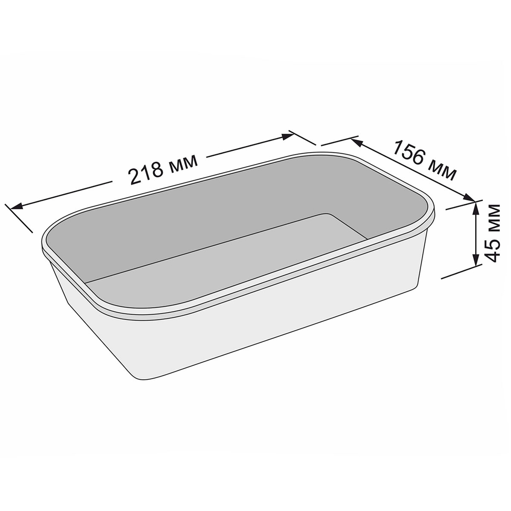 Контейнер бумажный Ant101 Original 1000 мл (218х156х45мм) 1/210