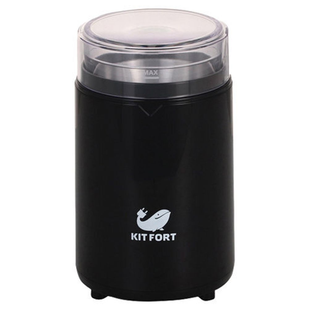 Кофемолка KITFORT КТ-1314, мощность 150 Вт, вместимость 60 г, пластик, черный