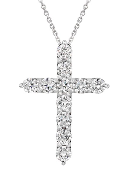 Колье-крест с бриллиантами массой 0.3 ct