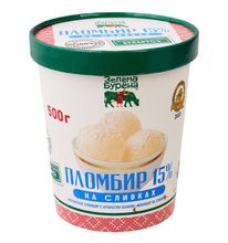 Мороженое "Пломбир на сливках" 500г. Зелена Бурена - купить с доставкой по Москве и области