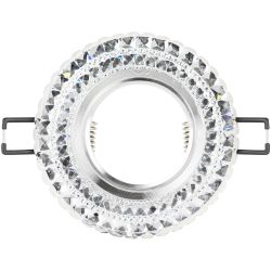 Светильник встраиваемый cо светодиодной подсветкой ЭРА DK LD3 SL/WH под лампу MR16 GU5.3 прозрачный | Встраиваемые LED светильники