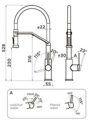 Смеситель OMOIKIRI Makkari 2 Plus-SB-LG-BL (арт.4994496 )