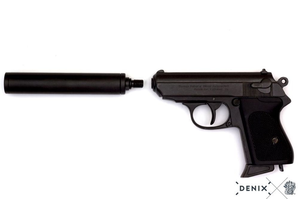 Denix Пистолет Вальтер Waffen-SSPPK с глушителем