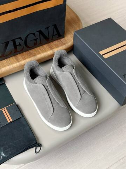 Замшевые слипоны Zegna