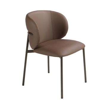 Стул 4239 из темно-коричневой экокожи