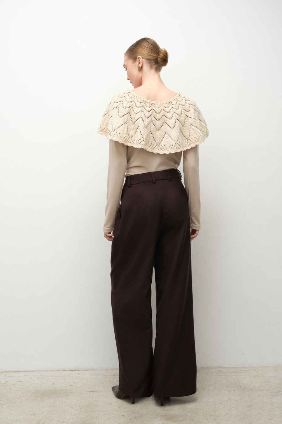 Брюки палаццо из полушерсти