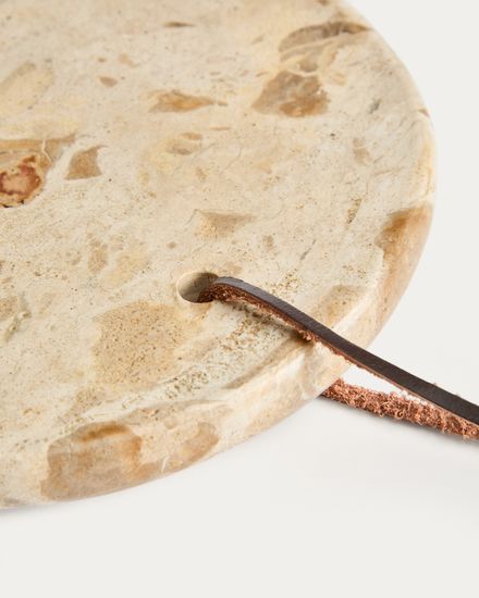 Сервировочная доска Orlina из бежевого мрамора 30 x 20 см