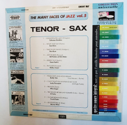 Винтажная виниловая пластинка LP Сборник Tenor Sax (France 1967)
