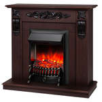 Каминокомплект Real Flame Dominica DN с очагом Fobos Lux Black (без пульта)