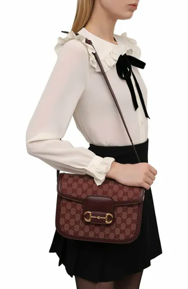 Сумка Gucci 1955 Horsebit бордовый