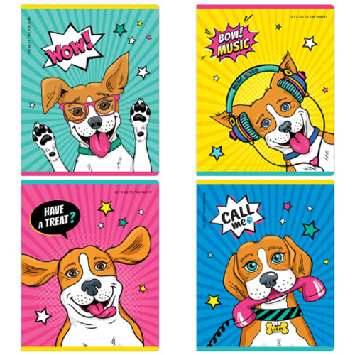 Тетрадь 48л., А5, клетка ArtSpace "Питомцы. Comic animals", эконом И