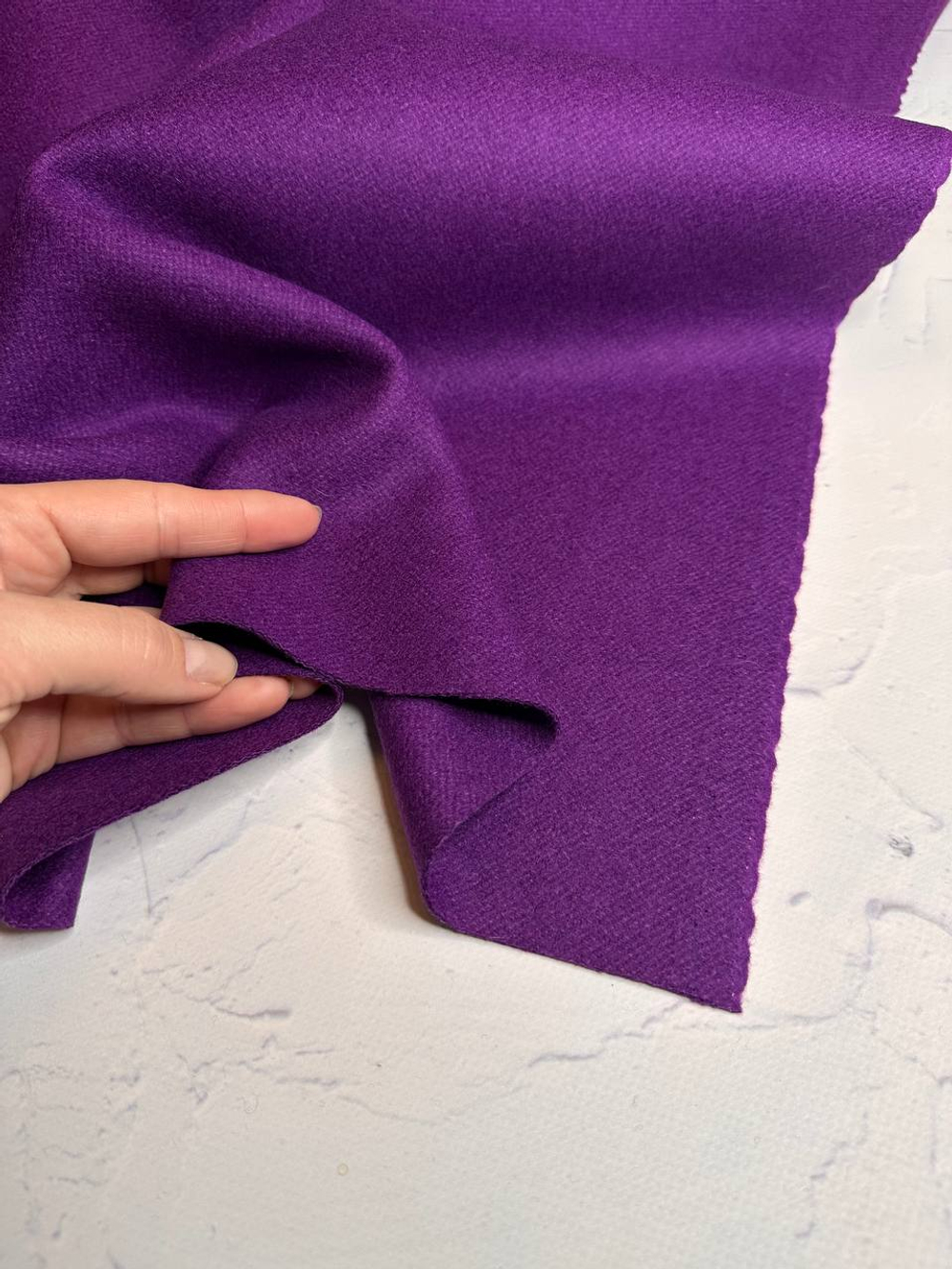 Пальтовая двойная (дабл) шерсть с разделением слоев (Gucci, 100%шерсть, Итальянская фиалка, 135, 890 гр/м2)