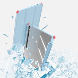 Чехол книжка синего цвета от Dux Ducis для Samsung Galaxy Tab S10 FE Plus, серия Toby Series Case, с функцией пробуждения и сна