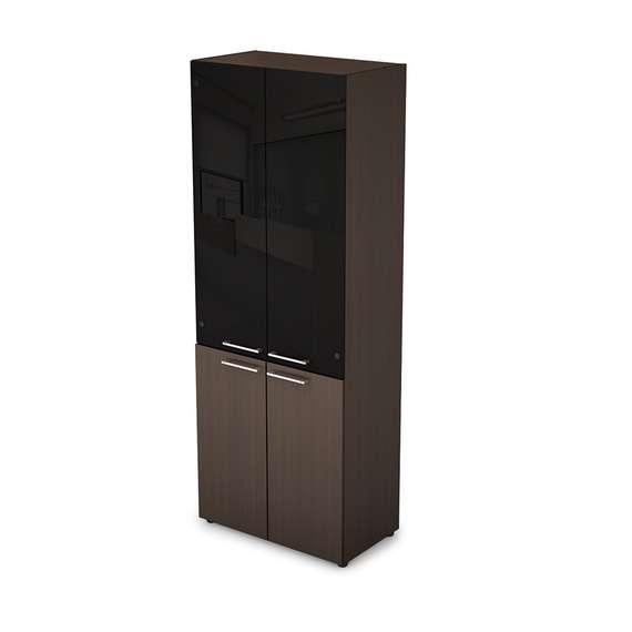 4Ш.005.4 Шкаф стеллаж высокий со стеклом (798*446*2112)