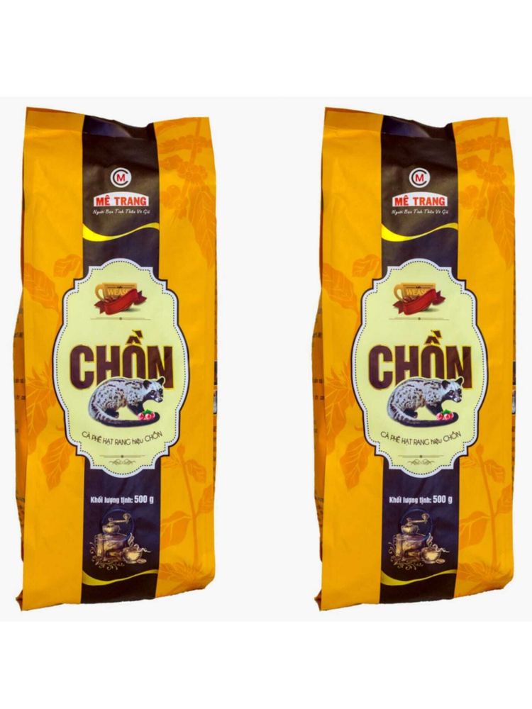 Кофе Me Trang Weasel Chon Kopi Luwak зерновой 500 гр, 2 шт