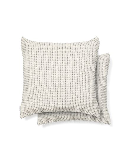 Mabile Комплект из 2 жаккардовых подушек в синюю полоску из 100% хлопка 50 x 50